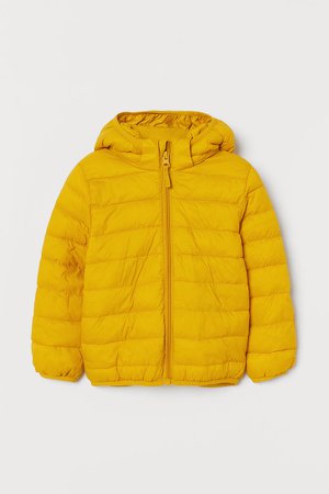 Hooded Puffer Jacket - Yellow