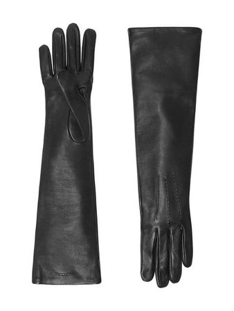 Burberry Long Silk-lined Lambskin Gloves