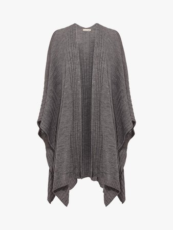 Phase Eight Taylor Textured Cape, Grey at John Lewis & Partners