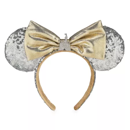 Minnie Mouse Cinderella Castle Ear Headband - Silver Sequins - Walt Disney World
