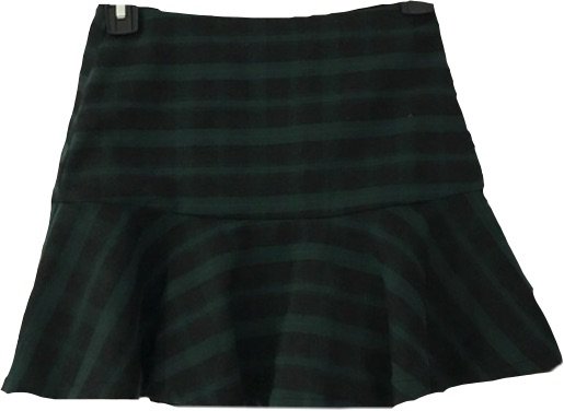 Dark Green Plaid Skirt