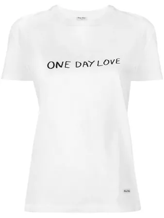 Miu Miu One Day Love T-shirt - Buy SS19 Online - Fast Global Delivery, Price