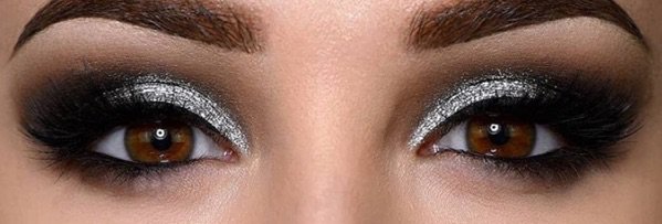 Black / Silver Eye makeup
