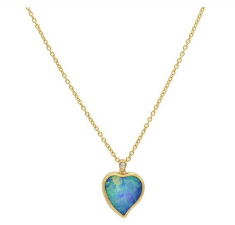 blue and gold necklace