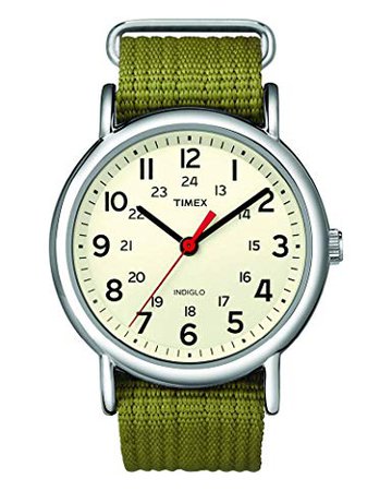 Timex Unisex TWC030800 Weekender Nylon Slip-Thru Strap Watch