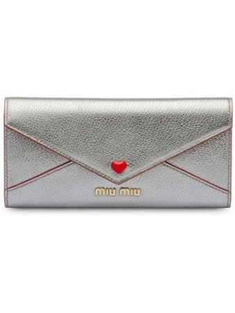 Miu Miu madras wallet with love logo £350 - Fast Global Shipping, Free Returns