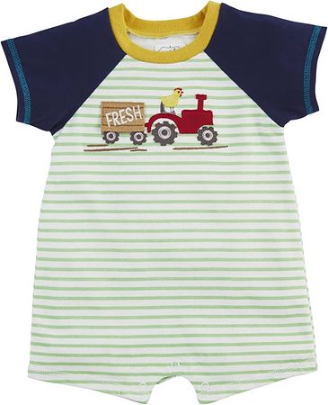 Amazon.com: Mud Pie Baby Boys Tractor Raglan Shortall, 3-6 Months : Baby