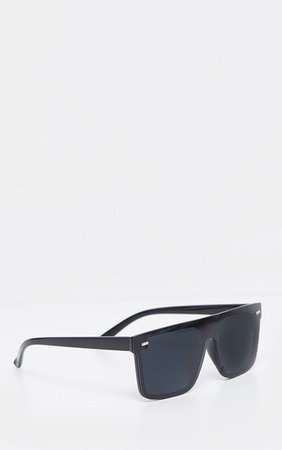 Black Oversized Resin Fade Lens Sunglasses | PrettyLittleThing