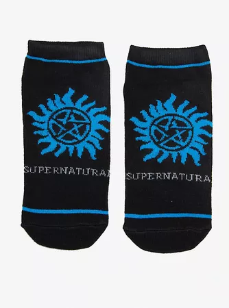 Supernatural Blue Anti-Possession No-Show Socks