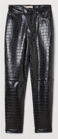 leather croc pants