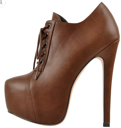 Brown heeled booties