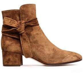 Leslie Knotted Suede Ankle Boots