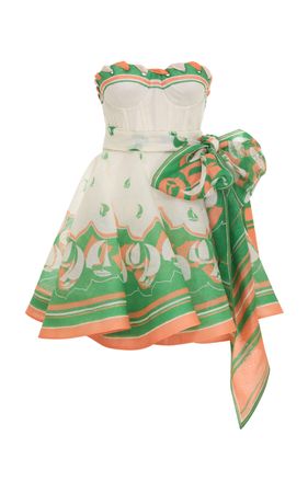 High Tide Eyelet Linen-Silk Mini Dress By Zimmermann | Moda Operandi