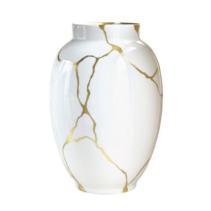 Bernardaud Kintsugi Large Vase White | Available at Kneen & Co