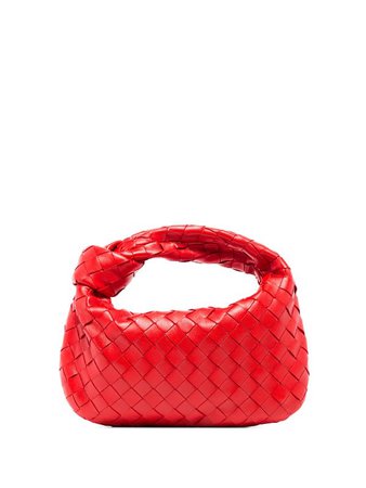 Bottega Veneta BOTTEGA VENETA mini BV Jodie leather bag - red