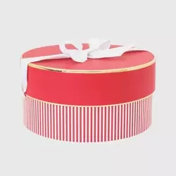 Red & White Stripe Large Round Box - Sugar Paper™ : Target