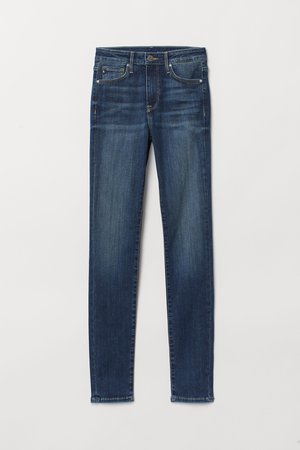Shaping Skinny Regular Jeans - Dark denim blue - Ladies | H&M US