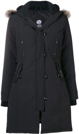 hooded zip-up parka