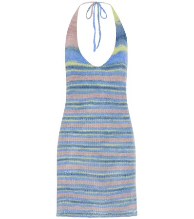 Jacquemus - Striped halterneck knit minidress | Mytheresa