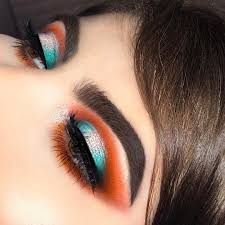 orange and turquoise eyeshadow - Google Search