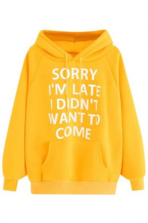 sorry im late i didnt want to come graphic sweater