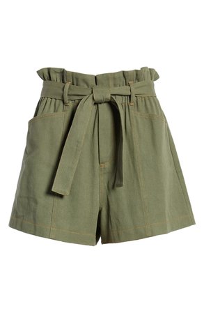 All in Favor Paperbag Tie Waist Shorts | Nordstrom