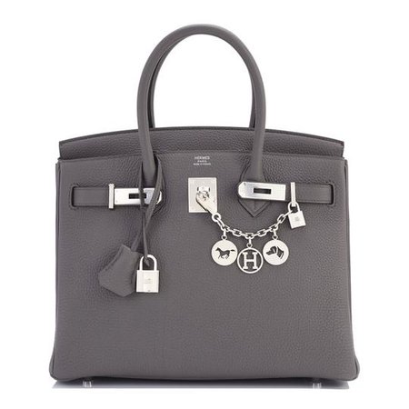 Hermès Birkin 30cm Togo Palladium Hardware Grey Etain Leather Satchel - Tradesy