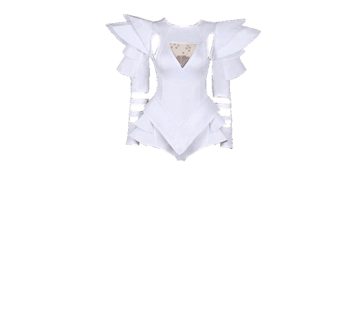 White Futuristic Bodysuit (HVST edit)