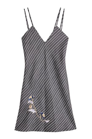 Embroidred Silk Mini Dress Gr. FR 36