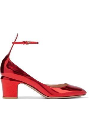 9 Red Tango mirrored-leather pumps | Sale up to 70% off | THE OUTNET | VALENTINO GARAVANI | THE OUTNET