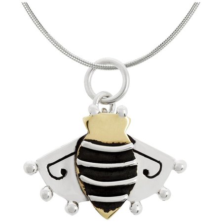 Queen Bee Brass & Sterling Necklace | The Rainforest Site
