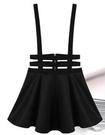 black strap skirt