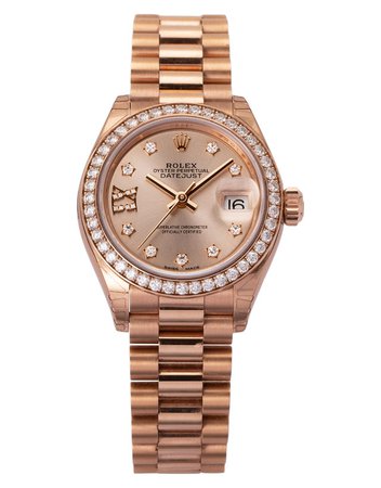 Rolex Lady-Datejust 279135 RBR - 28 mm Rose Gold for Sale | Watchmaster.com