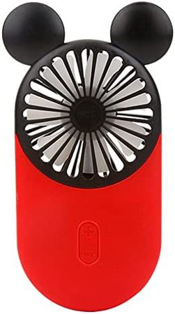 Amazon.com: DECVO Cute Personal Mini Fan, Handheld & Portable USB Rechargeable Fan with Beautiful LED Light, 3 Adjustable Speeds, Portable Holder, for Indoor Or Outdoor Activities, Cute Mouse 2 Pack (Red+Pink) : Home & Kitchen