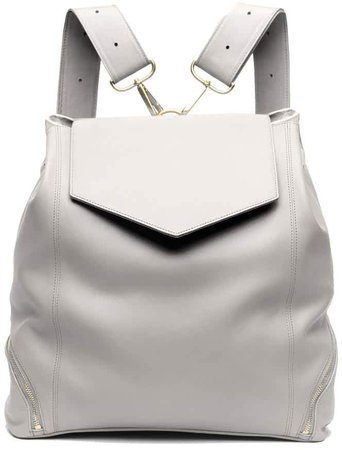 Holly & Tanager The Professional Leather Backpack Purse In Cream