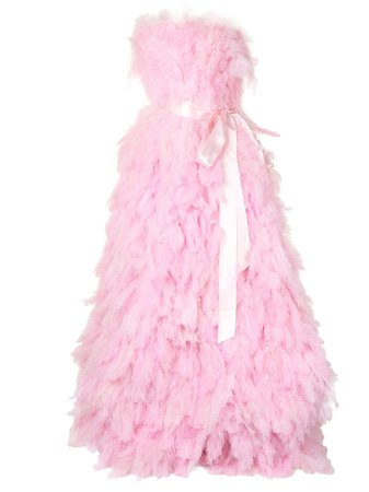 Isabel Sanchis Full Plume Strapless Gown Aw20 | Farfetch.Com