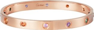 CRB6036517 - LOVE bracelet - Pink gold, sapphires, garnets, amethysts - Cartier