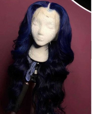 blue lace wig