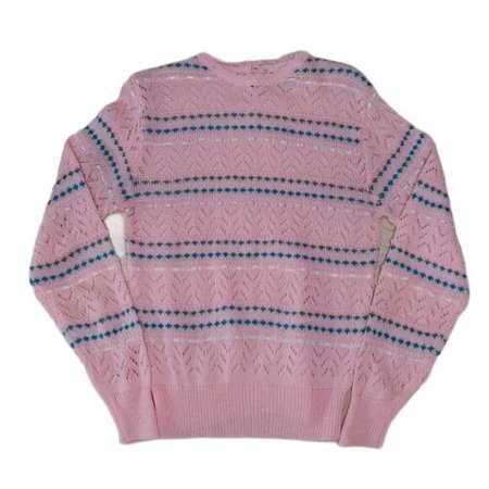 Vintage Cherry Stix Pink Cottagecore Granny Sweater | eBay