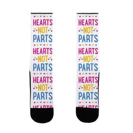 Hearts Not Parts (Pansexual) Socks | LookHUMAN