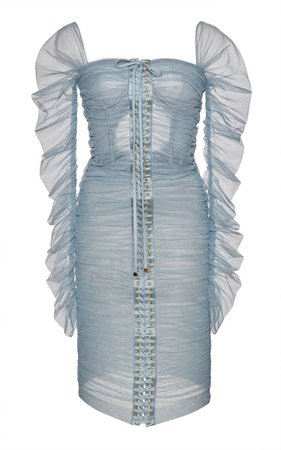 Dolce & Gabbana Lace-Up Tulle Dress