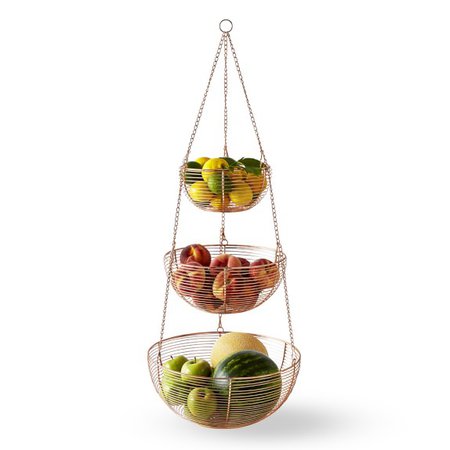 Hanging Wire 3-Tier Fruit Basket | Williams Sonoma
