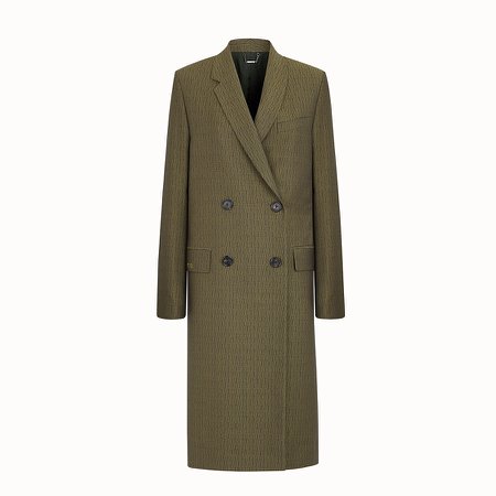 Green wool coat - COAT | Fendi