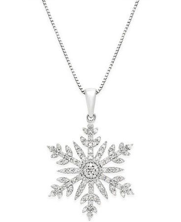 ﻿​​silver snowflake necklace jcpenney - Google Search
