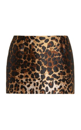Leopard Jacquard Mini Skirt By Dolce & Gabbana | Moda Operandi