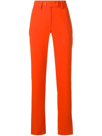 Msgm High-Waisted Slim-Fit Trousers