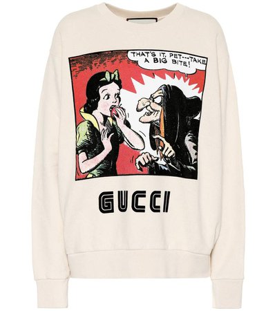 Gucci - Printed cotton jersey sweatshirt | mytheresa.com