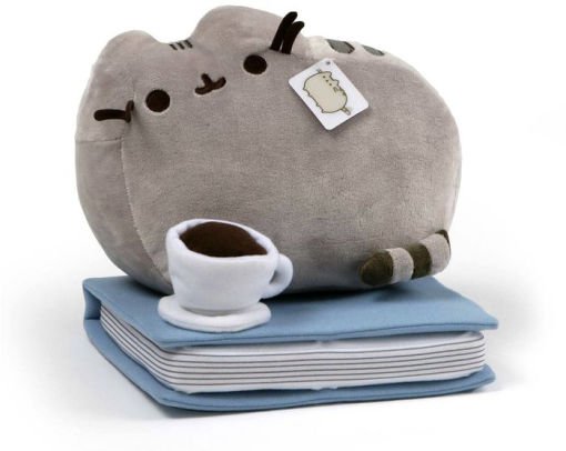 pusheen with book