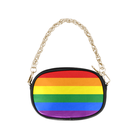 Gay Pride Rainbow Flag Stripes Chain Purse (Model 1626) | ID: D347498