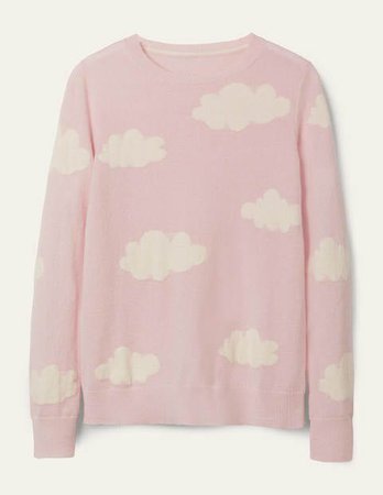 Kesteven Cashmere Sweater - Milkshake, Scattered Clouds | Boden US
